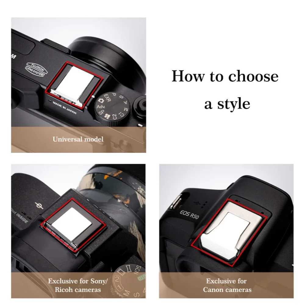 Cache-griffe flash et bouton de déclenchement souple en métal pour Nikon ZF, Zfc, Z6III, Z5II, Z8, D850, Z7 et Fujifilm XM5, X100V, XE4 slide 5