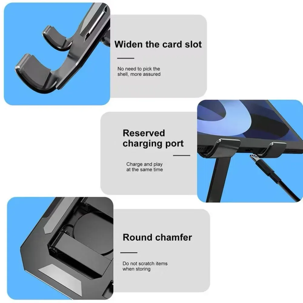 Support de tablette rotatif à 360°, pliable et ajustable pour iPad et tablettes de 4,7 à 12 pouces slide 5