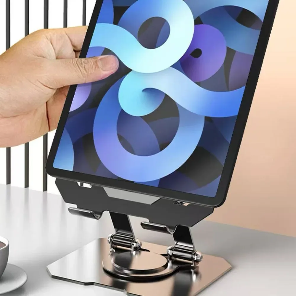 Support de tablette rotatif à 360°, pliable et ajustable pour iPad et tablettes de 4,7 à 12 pouces slide 2