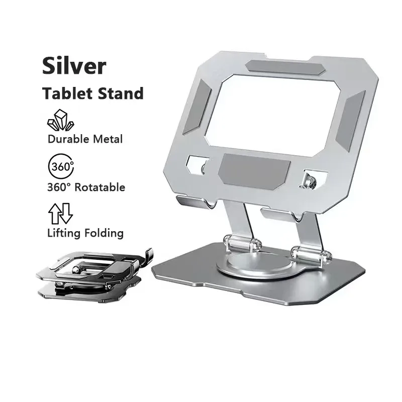 Support de tablette rotatif à 360°, pliable et ajustable pour iPad et tablettes de 4,7 à 12 pouces slide 8