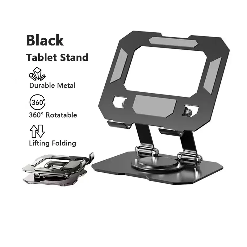 Support de tablette rotatif à 360°, pliable et ajustable pour iPad et tablettes de 4,7 à 12 pouces slide 7