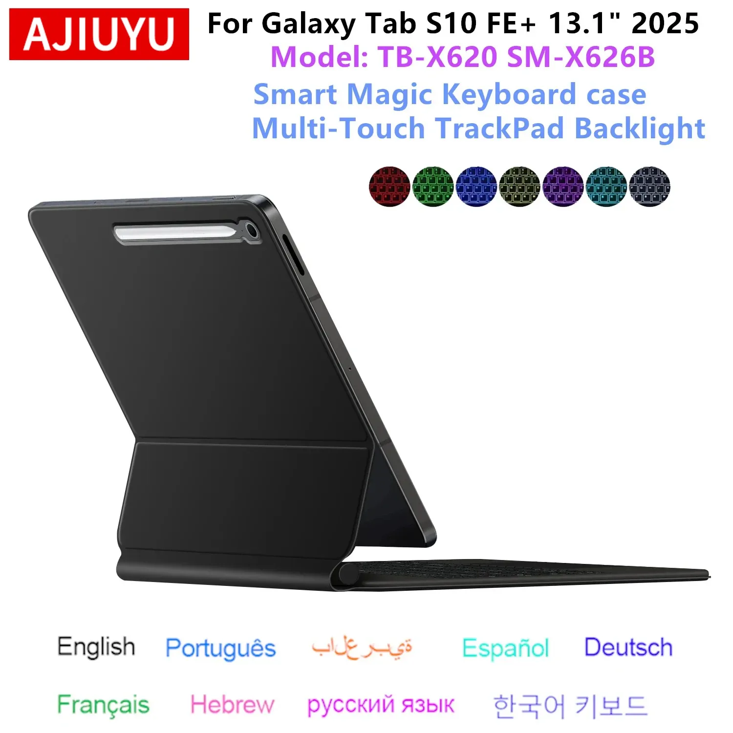 Étui Clavier Magnétique pour Samsung Galaxy Tab S10 FE+ (13,1") - Housse Folio Intelligente