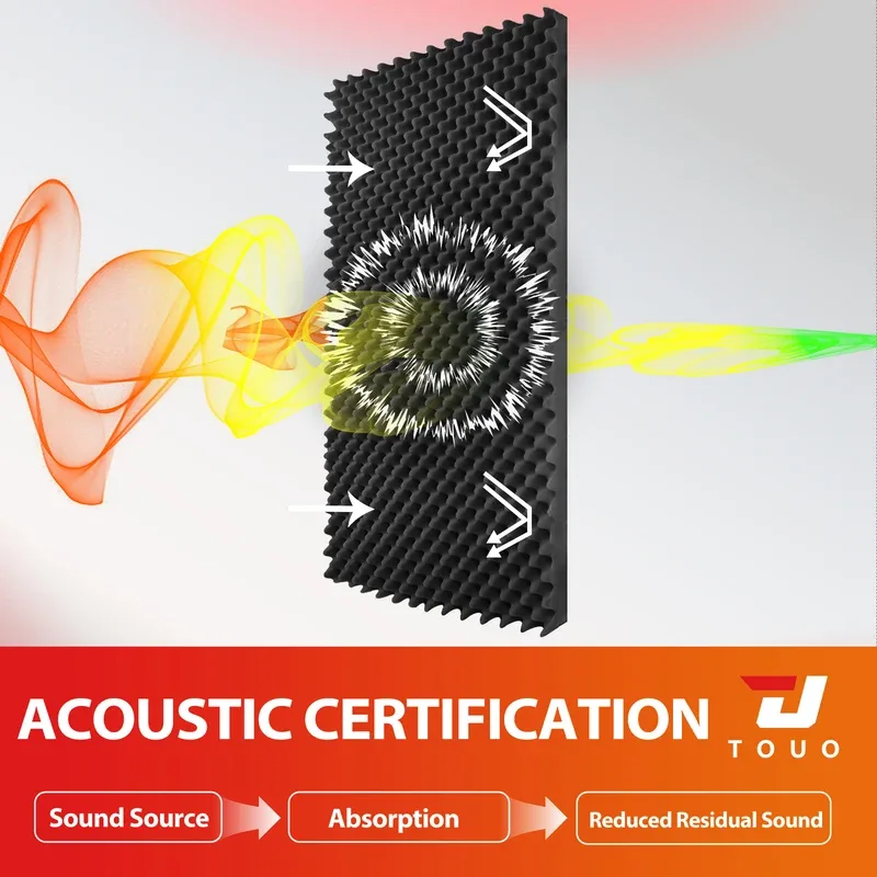 TOUO - Panneaux Acoustiques Muraux en Mousse, 120 x 60 cm, Insonorisation pour Home Cinéma slide 3