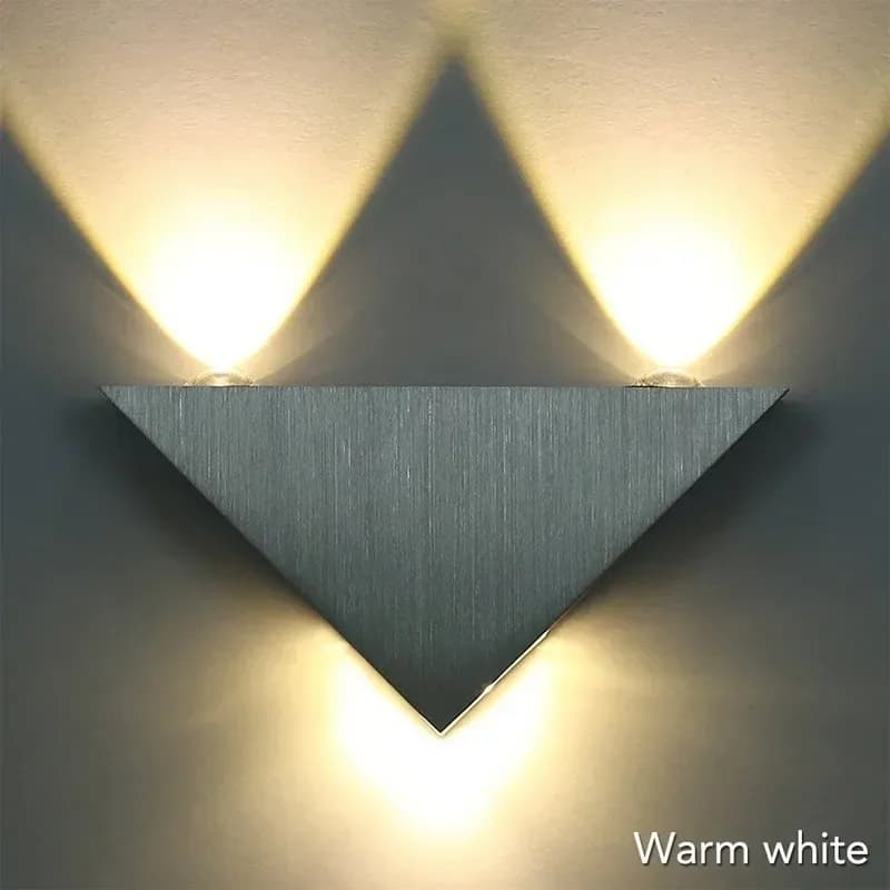 Applique murale LED triangulaire en aluminium - 3W