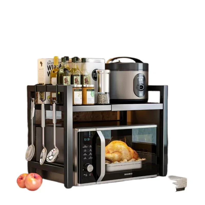 Étagère de cuisine extensible pour micro-ondes et four slide 6