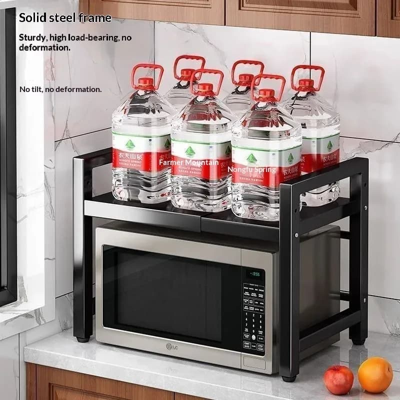 Étagère de cuisine extensible pour micro-ondes et four slide 4