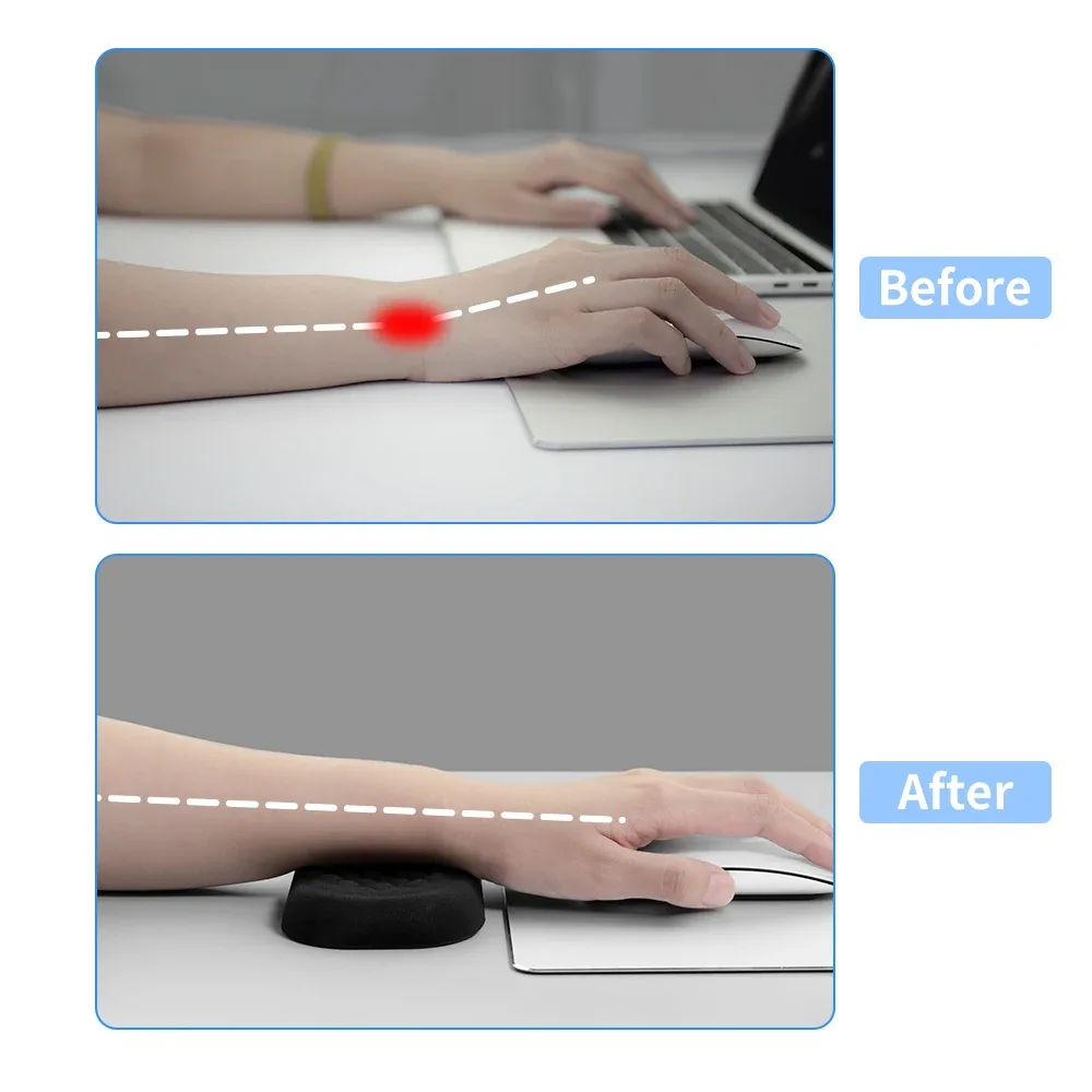 Repose-poignets ergonomiques en mousse à mémoire de forme pour clavier et souris - Image 4