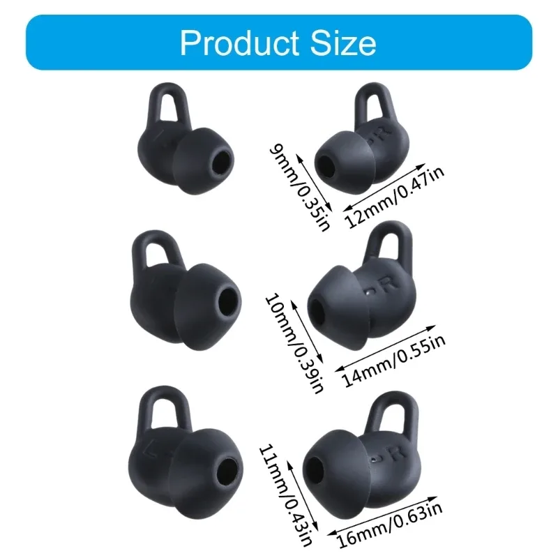 Embouts en silicone pour HUAWEI Freelace Pro 2 - 6 pièces slide 5