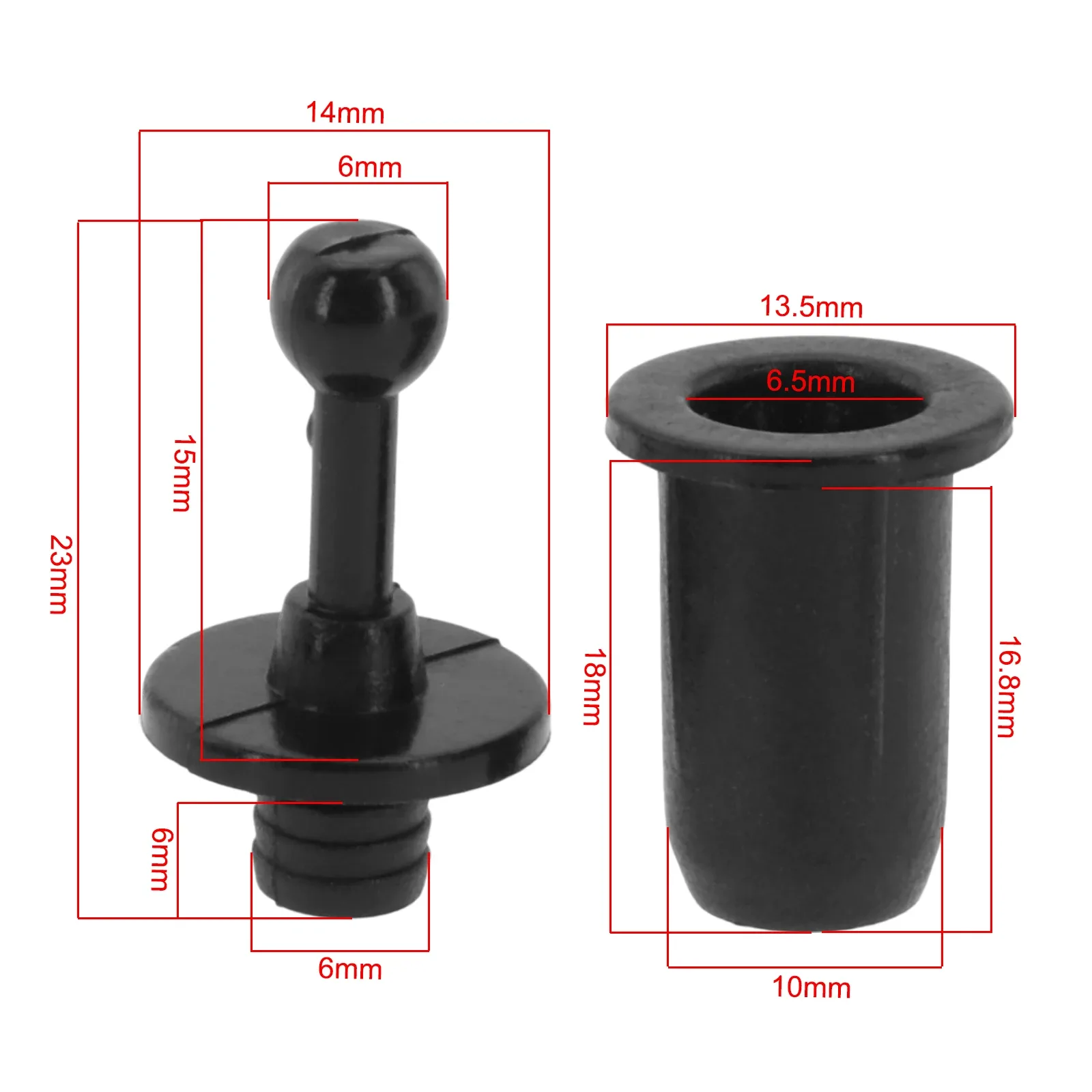 Kit de 10 attaches à rotule pour grille de haut-parleur slide 14