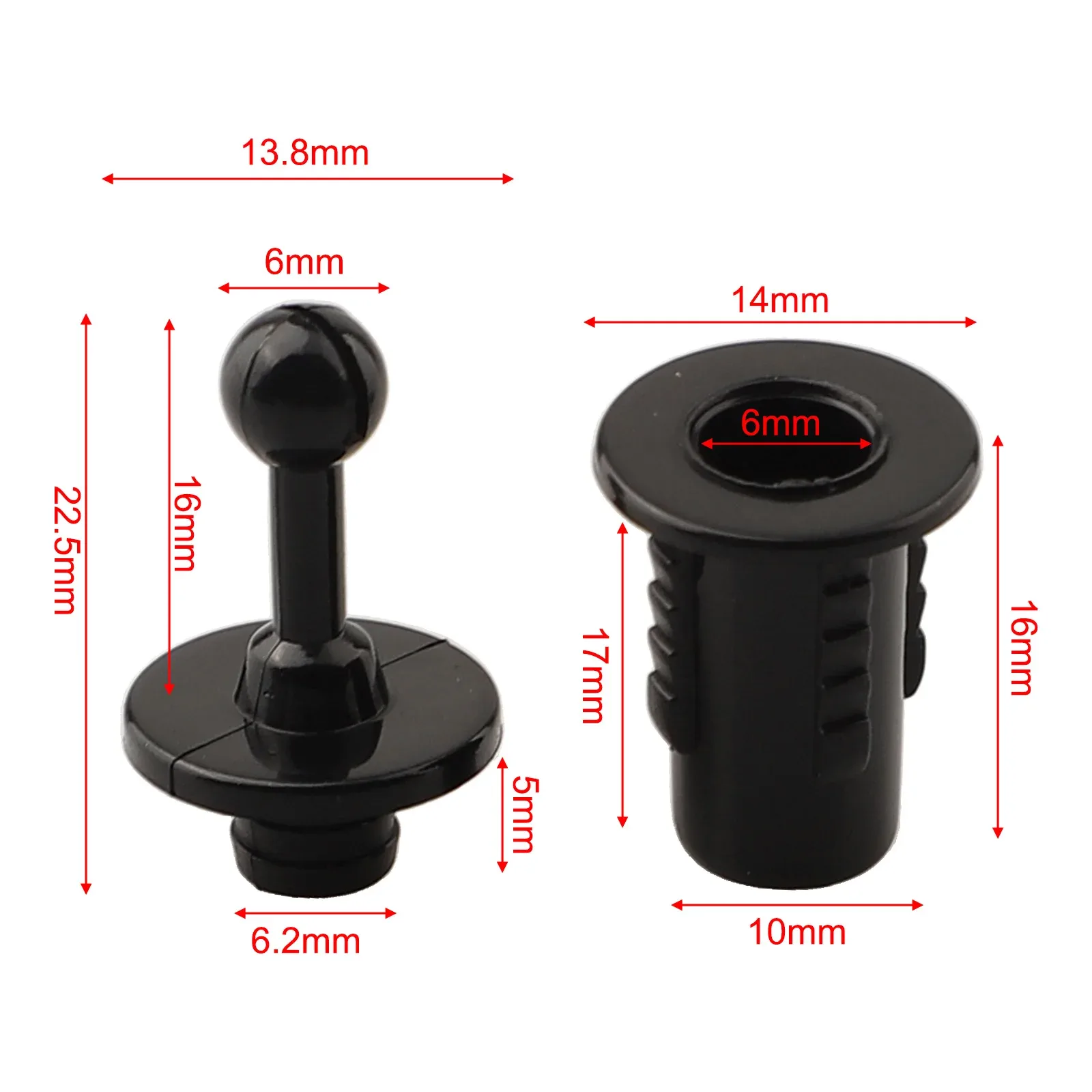 Kit de 10 attaches à rotule pour grille de haut-parleur slide 7