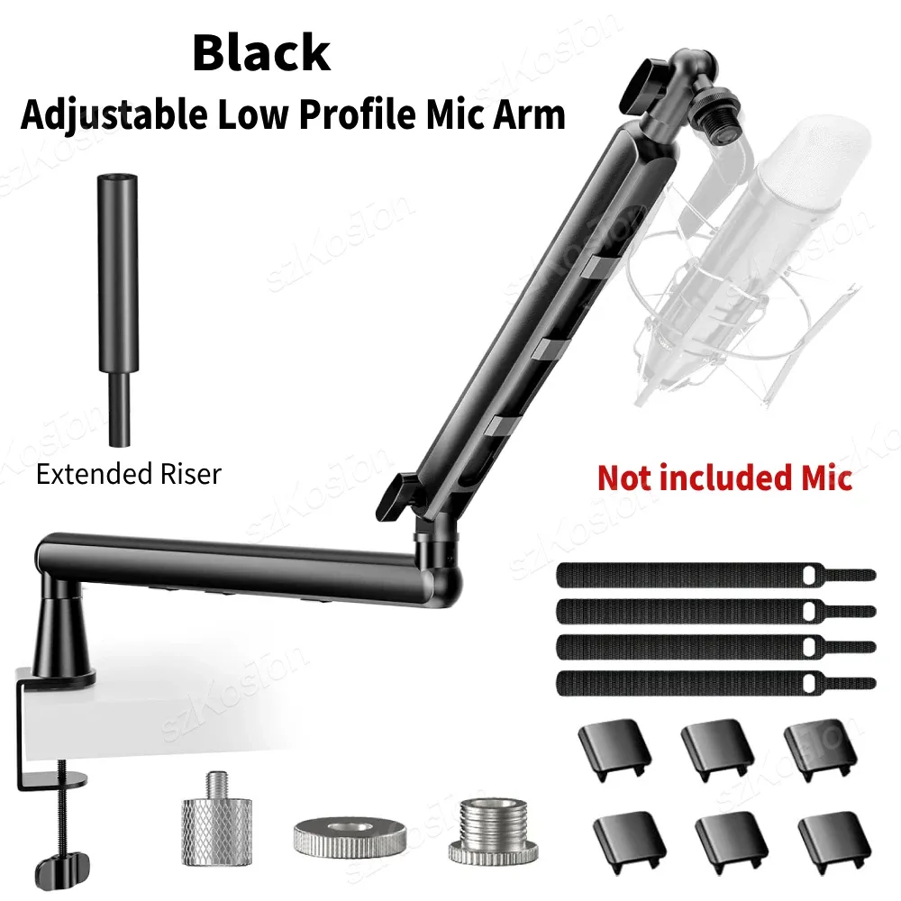 Bras de microphone articulé à profil bas avec extension et gestion des câbles slide 8