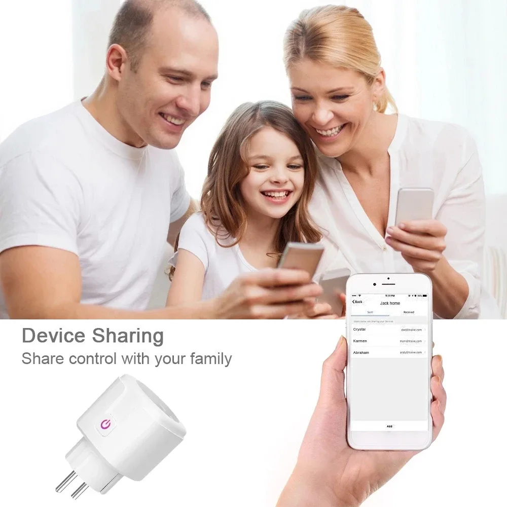 Prise Connectée WiFi 16A Tuya - Compatible Alexa et Google Assistant - Image 4