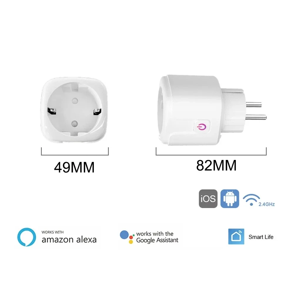 Prise Connectée WiFi 16A Tuya - Compatible Alexa et Google Assistant - Image 2