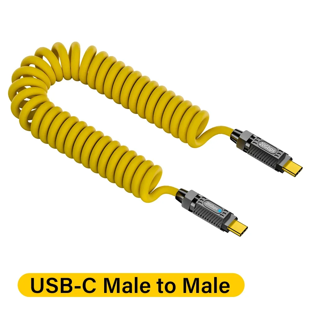 Câble USB-C vers USB-C 3.2 Gen 2 Spirale - Charge Rapide 140W - Vidéo 8K@60Hz slide 7