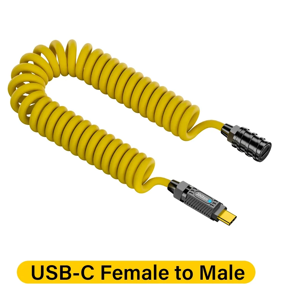 Câble USB-C vers USB-C 3.2 Gen 2 Spirale - Charge Rapide 140W - Vidéo 8K@60Hz slide 8