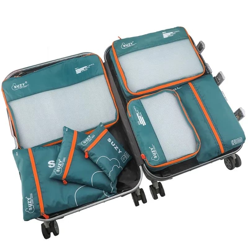 Organiseurs de valise - Lot de 7 cubes de rangement de voyage en maille respirante - Image 3