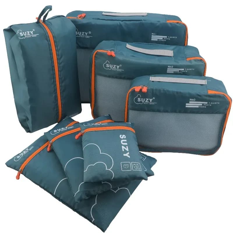 Organiseurs de valise - Lot de 7 cubes de rangement de voyage en maille respirante - Image 5