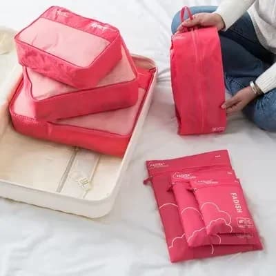 Organiseurs de valise - Lot de 7 cubes de rangement de voyage en maille respirante slide 7