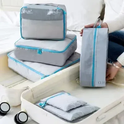 Organiseurs de valise - Lot de 7 cubes de rangement de voyage en maille respirante slide 8