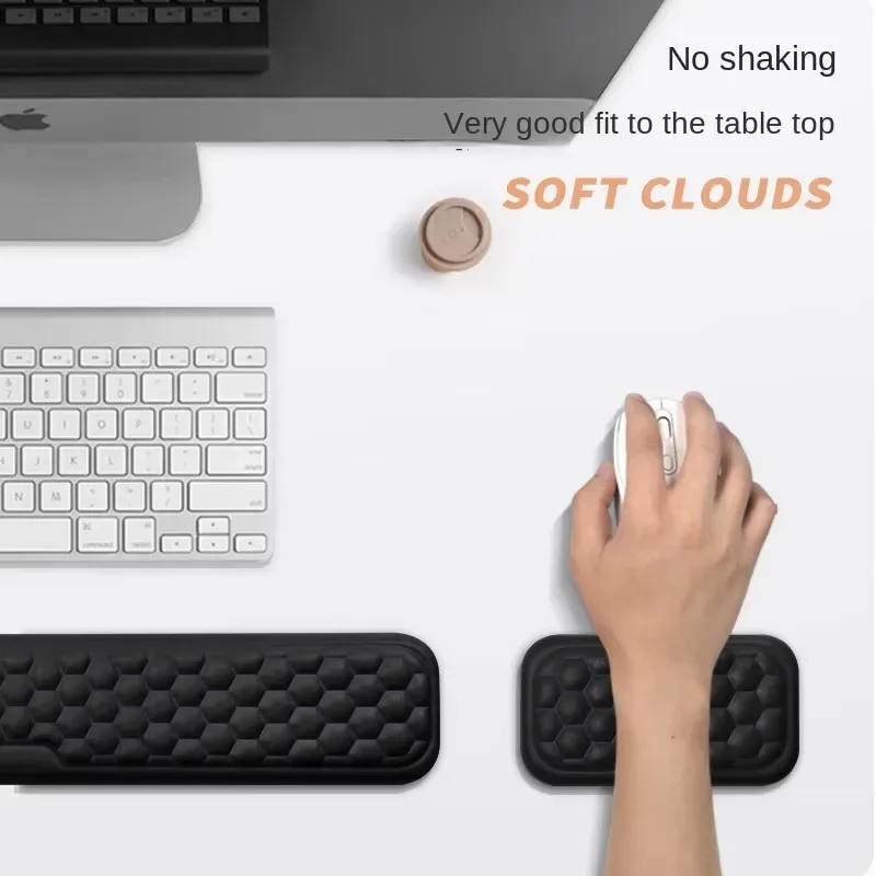 Repose-poignet ergonomique en mousse à mémoire de forme avec base antidérapante pour clavier et souris - Image 6