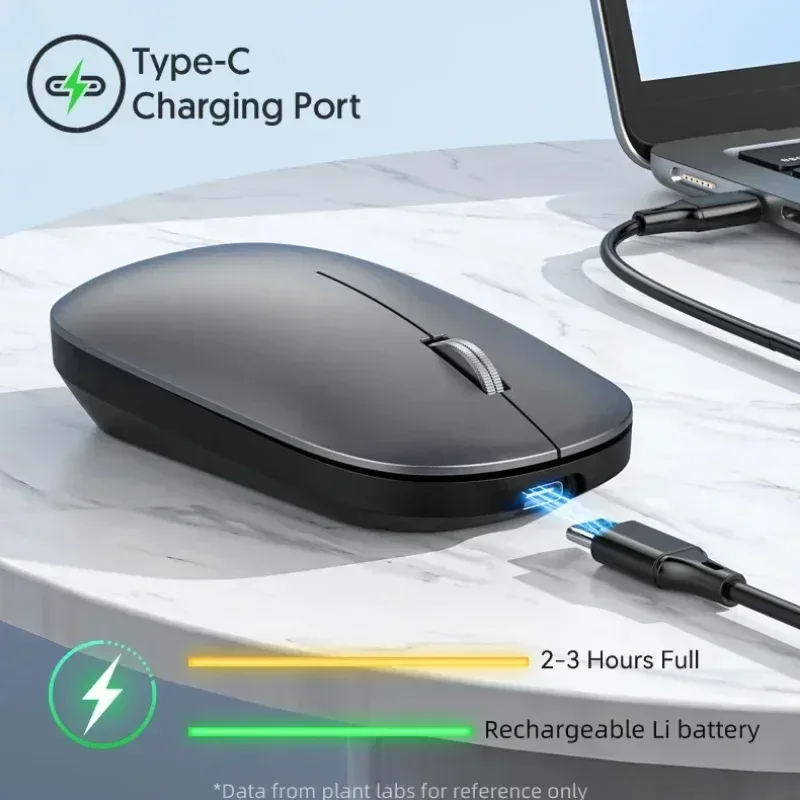 Souris sans fil Lenovo rechargeable USB-C - Design ergonomique et silencieux slide 5