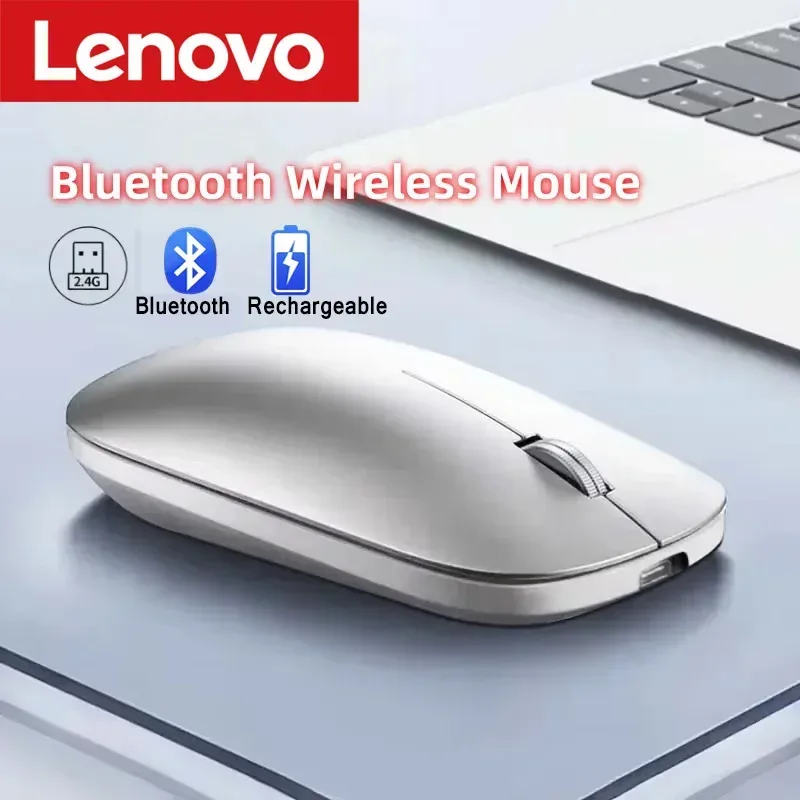 Souris sans fil Lenovo rechargeable USB-C - Design ergonomique et silencieux