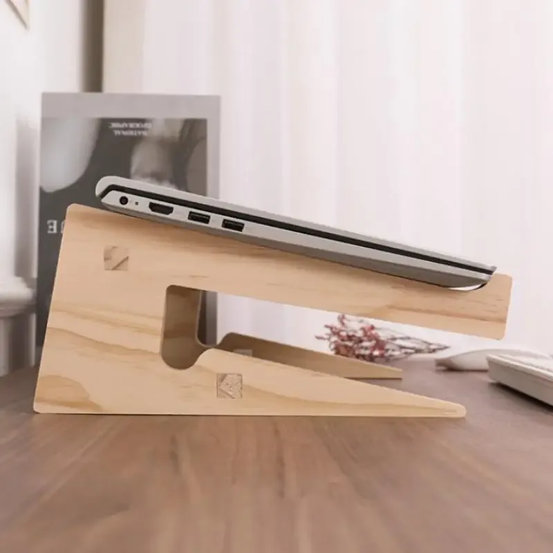 Support d'ordinateur portable en bois avec base renforcée - Image 6
