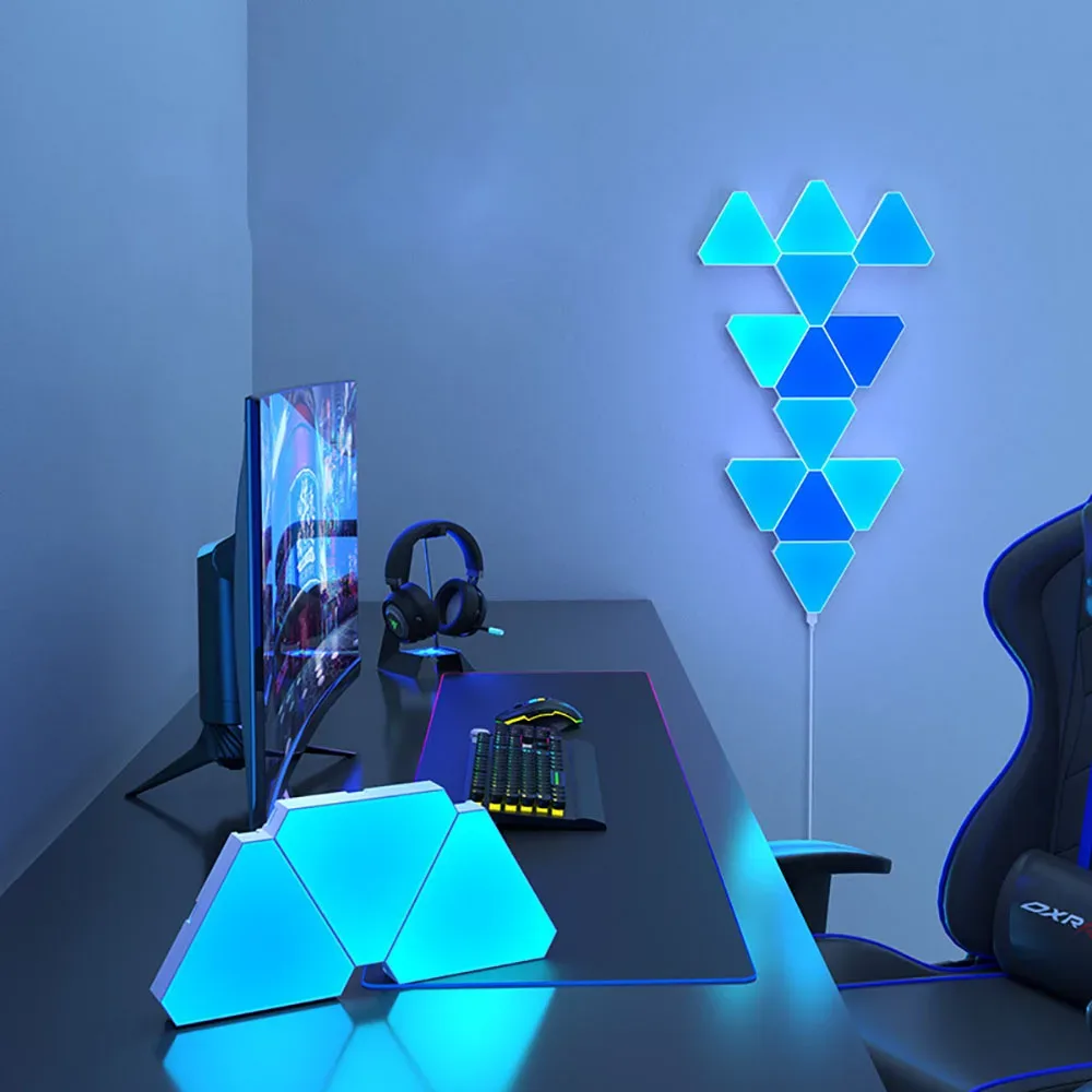 Applique murale LED triangulaire intelligente RGB avec synchronisation musicale - Image 4