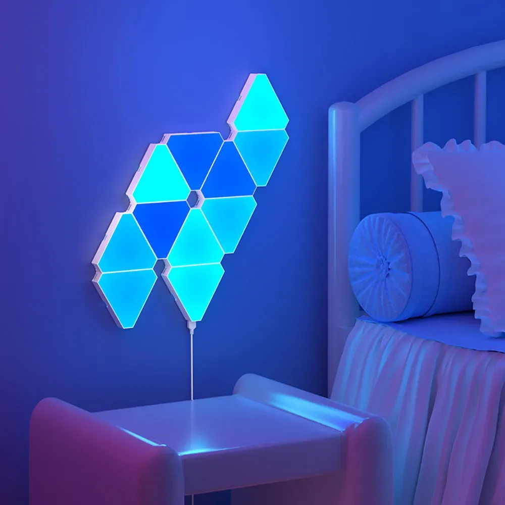 Applique murale LED triangulaire intelligente RGB avec synchronisation musicale - Image 2