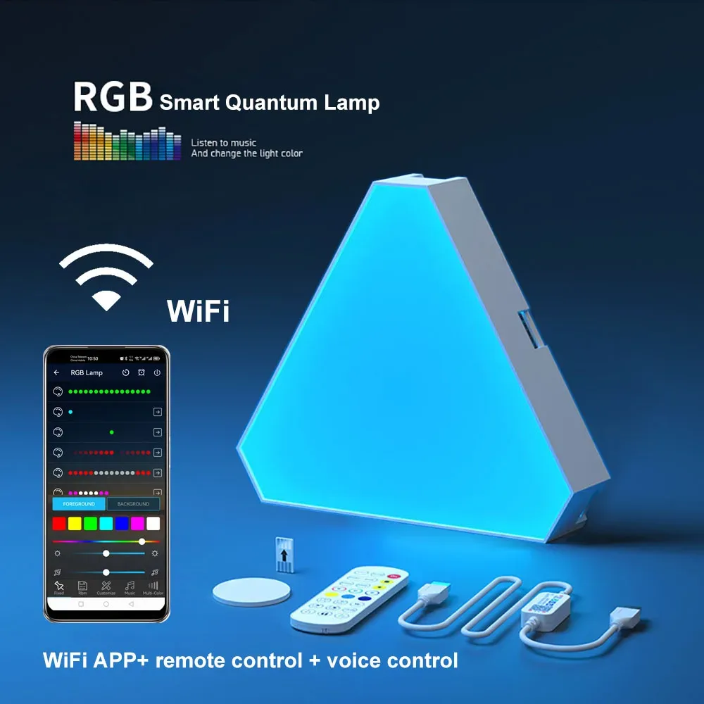 Applique murale LED triangulaire intelligente RGB avec synchronisation musicale slide 7