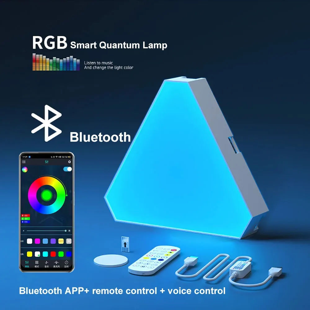 Applique murale LED triangulaire intelligente RGB avec synchronisation musicale slide 8