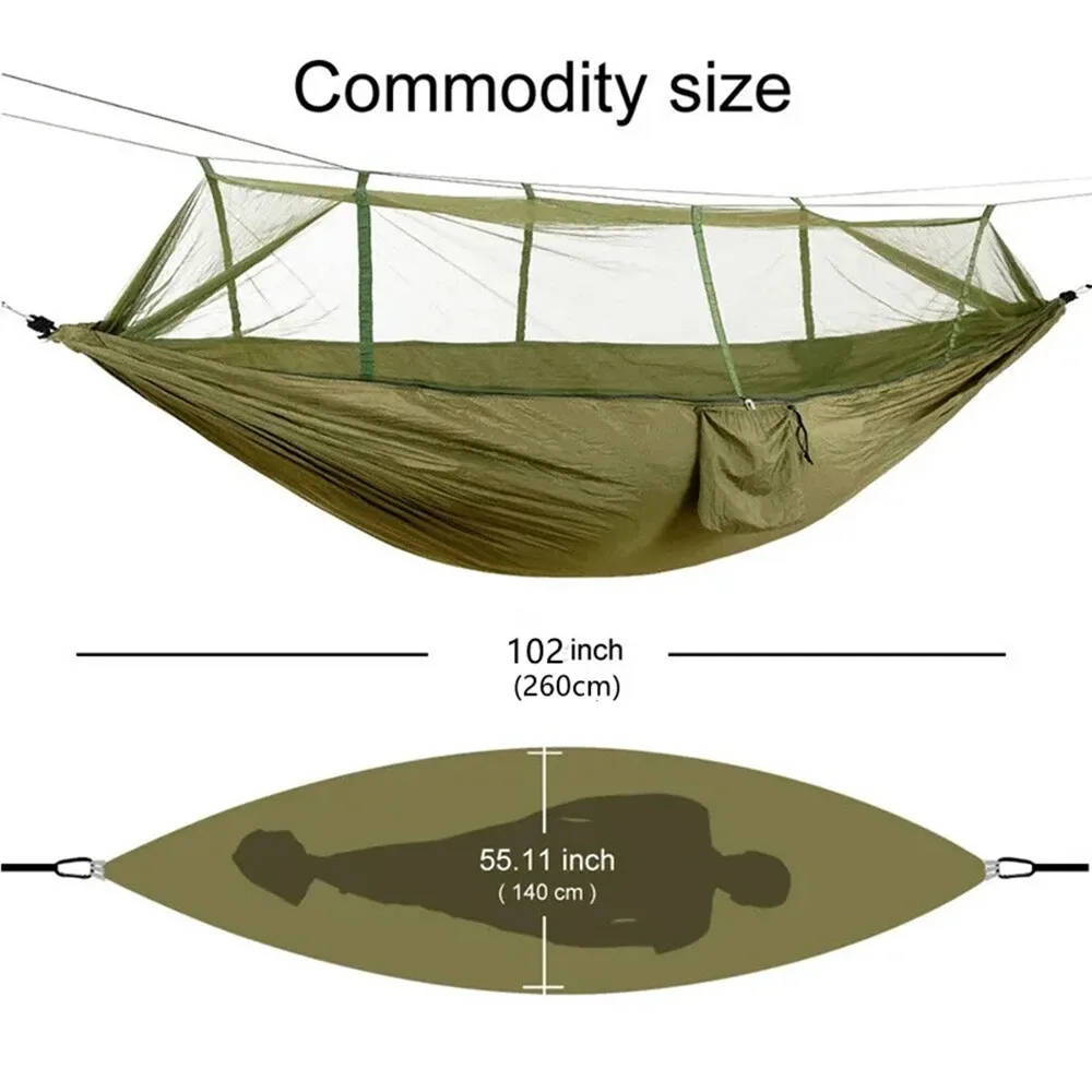 Hamac de camping double avec moustiquaire intégrée slide 2