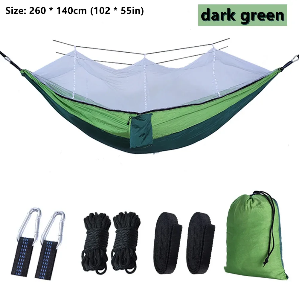 Hamac de camping double avec moustiquaire intégrée slide 12