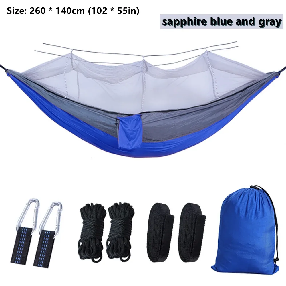 Hamac de camping double avec moustiquaire intégrée slide 7