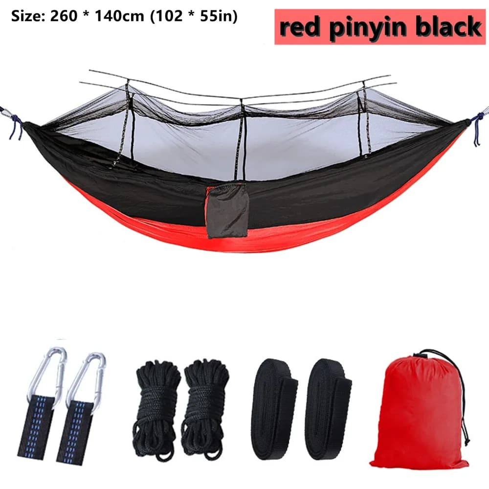 Hamac de camping double avec moustiquaire intégrée slide 9