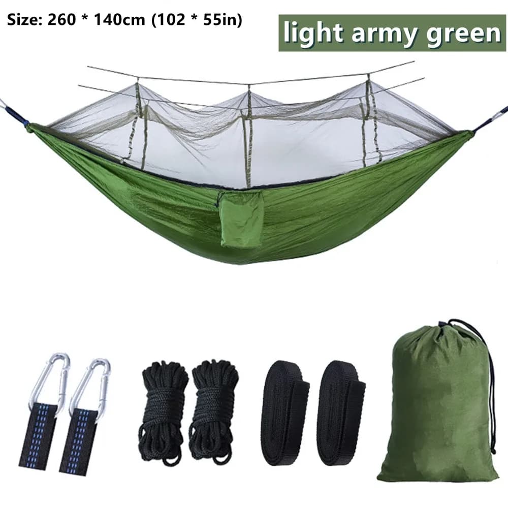 Hamac de camping double avec moustiquaire intégrée slide 17