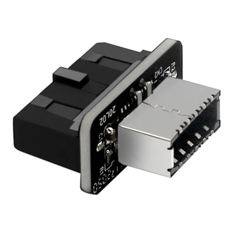 Adaptateur vertical USB 3.0 interne Type-E femelle vers 19 broches mâle pour carte mère
