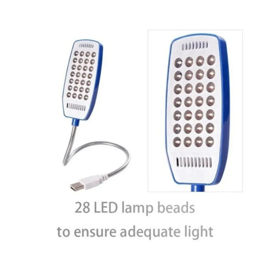 Lampe de lecture USB flexible à 28 LED ultra-lumineuse pour ordinateur portable - Image 2