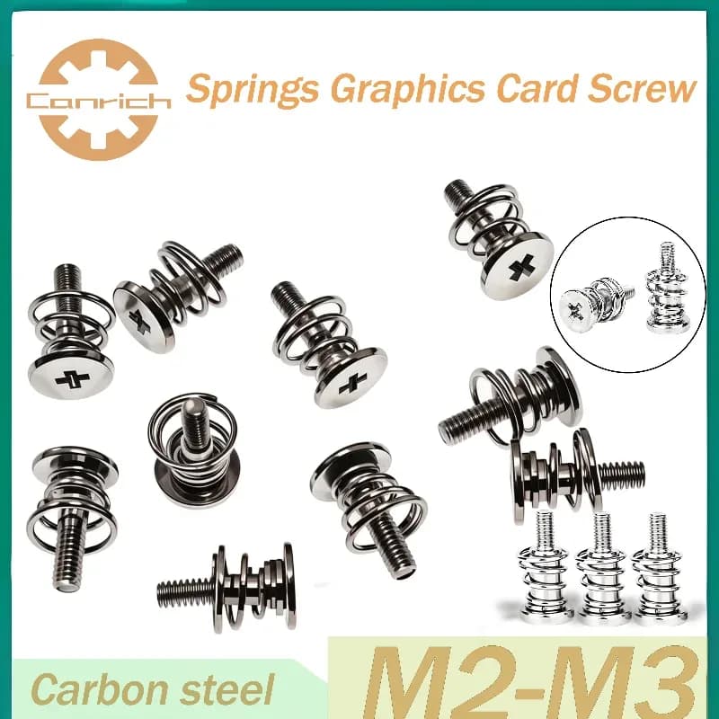 Vis à ressort M2/M3 en acier au carbone pour dissipateur thermique de carte graphique - Image 1