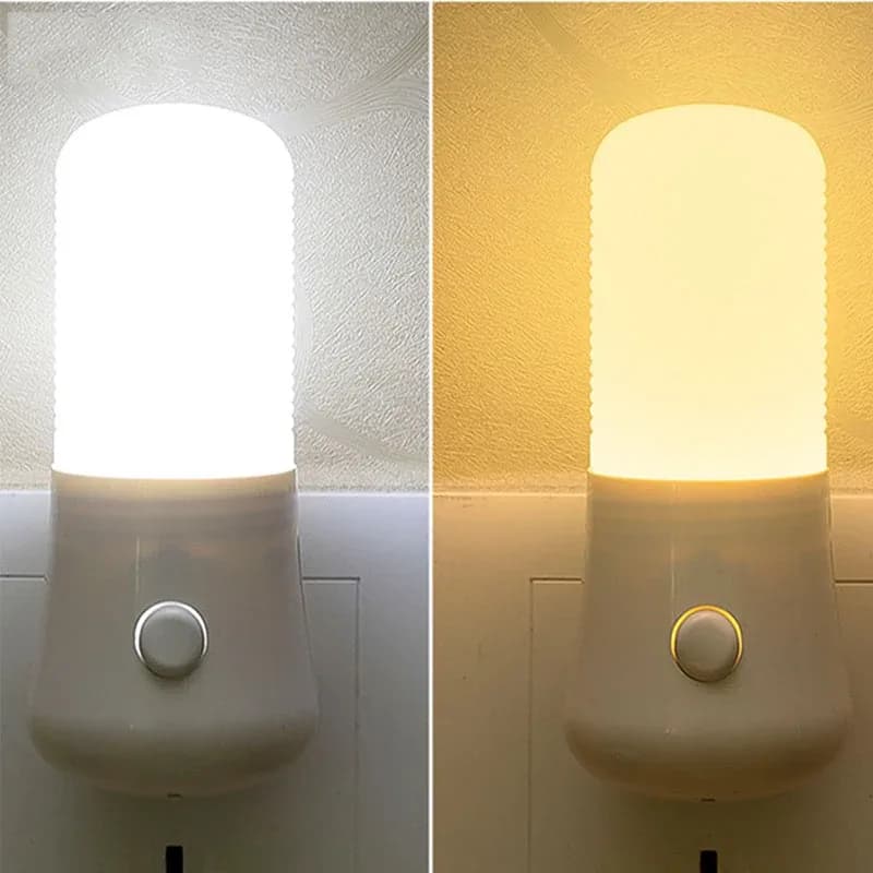 Mini veilleuse LED avec capteur crépusculaire pour chambre, couloir et escalier - Image 1