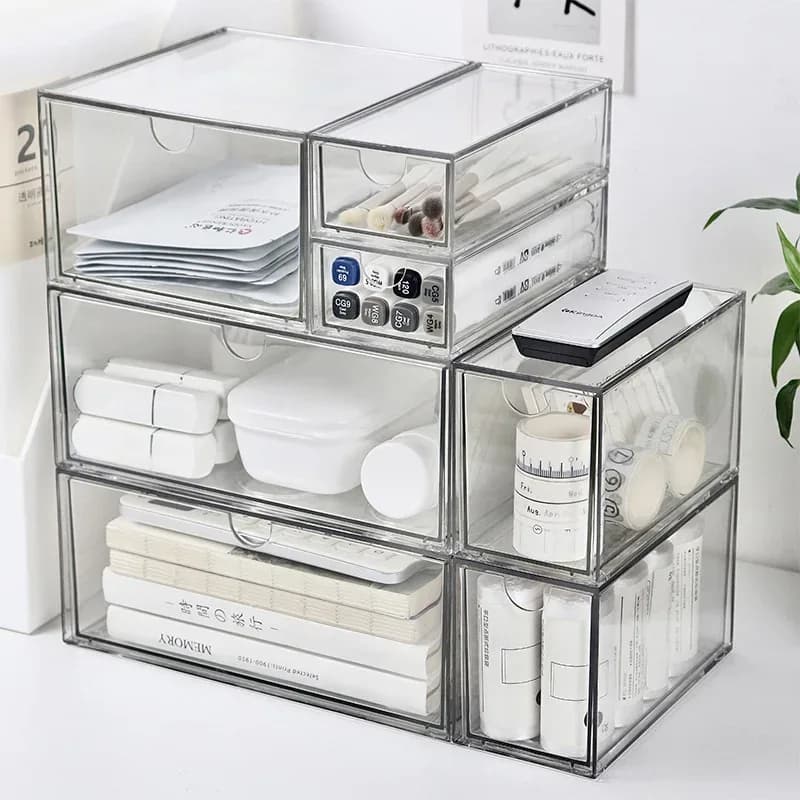 Boîte de rangement MELStorage en plastique transparent, anti-poussière et grande capacité slide 2