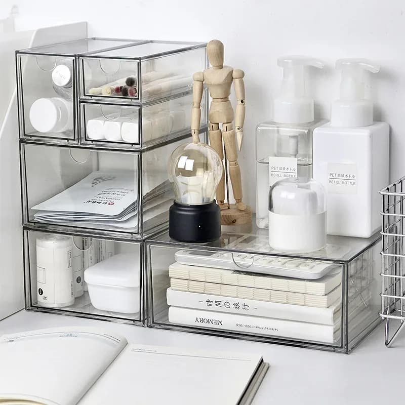Boîte de rangement MELStorage en plastique transparent, anti-poussière et grande capacité slide 4