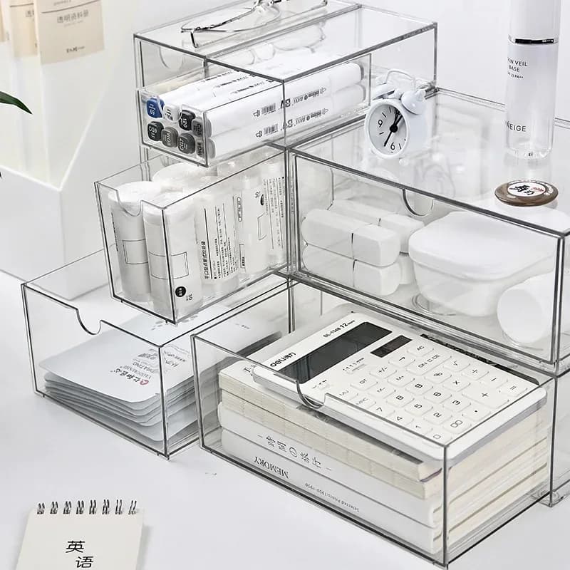 Boîte de rangement MELStorage en plastique transparent, anti-poussière et grande capacité slide 3