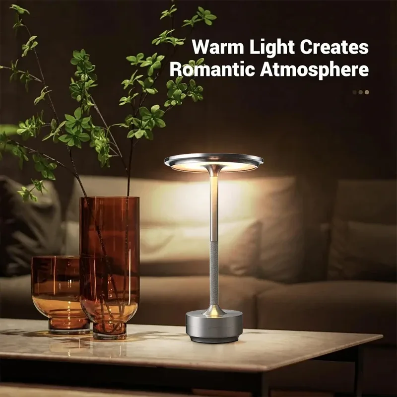 Lot de 2 lampes de table LED UFO sans fil, rechargeables, intensité variable et 3 modes de couleur - Image 4
