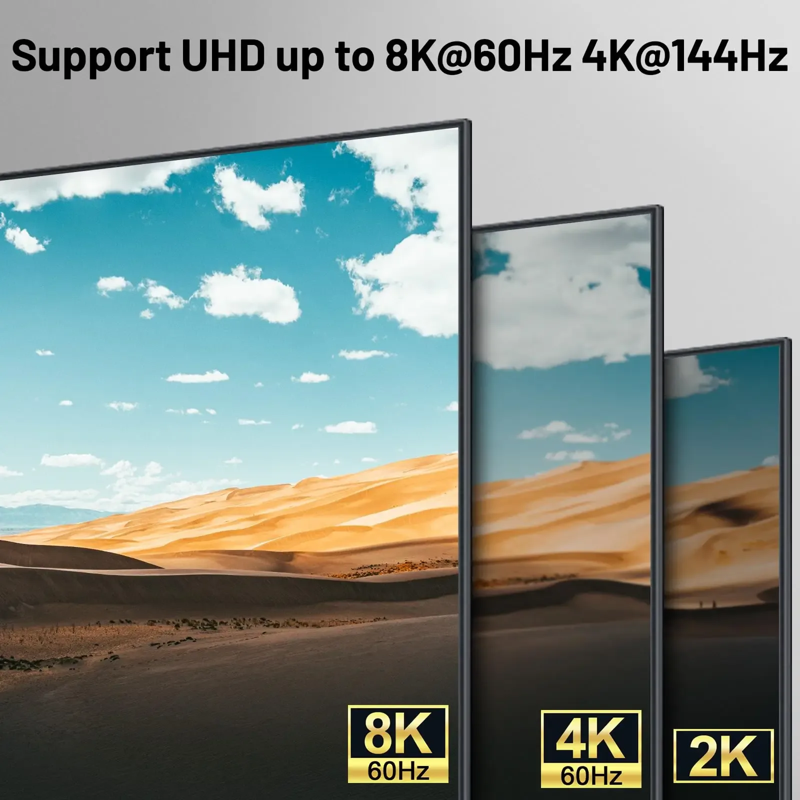 Commutateur KVM Double Moniteur KCEVE (HDMI + DisplayPort) - 2 PC, 8K@60Hz, 4K@144Hz, 4 Ports USB 3.0 - Image 5