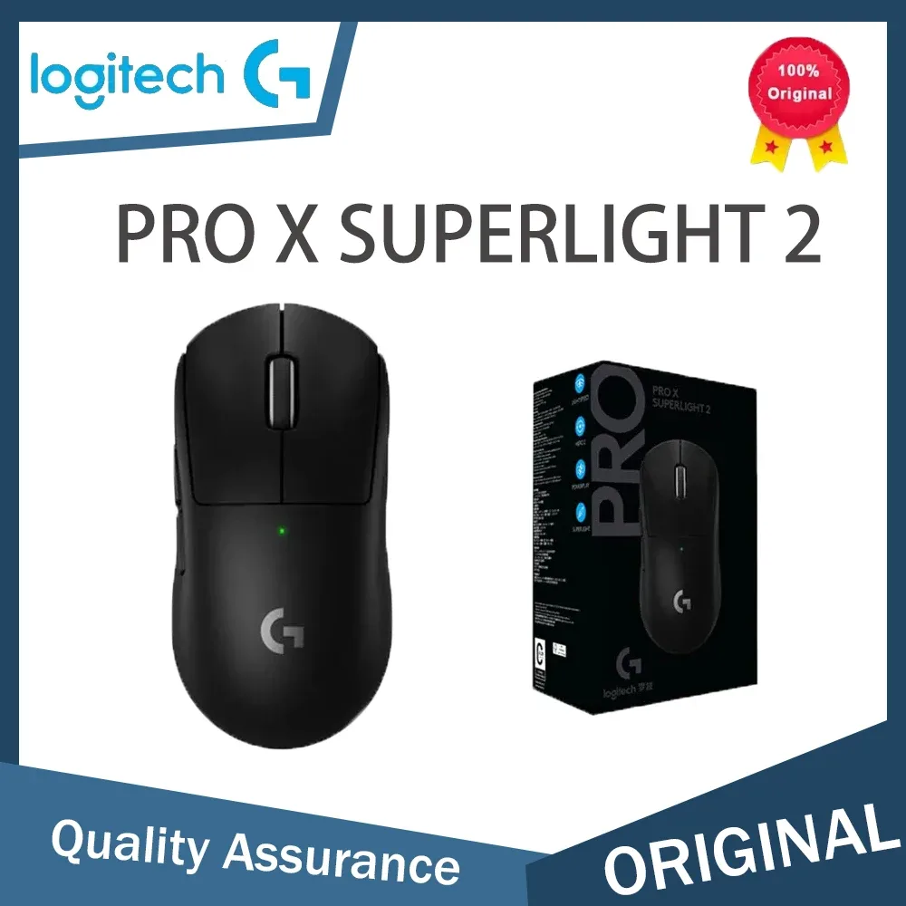 Logitech G PRO X SUPERLIGHT 2 - Souris Gaming Sans Fil, Capteur HERO 2, 32000 DPI, 5 boutons programmables