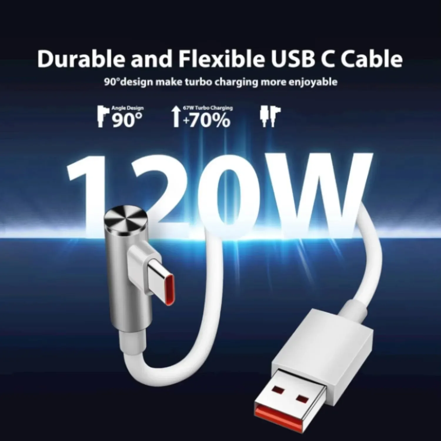 Câble USB-C de Charge Ultra Rapide 120W pour Xiaomi, Redmi et POCO - Image 2