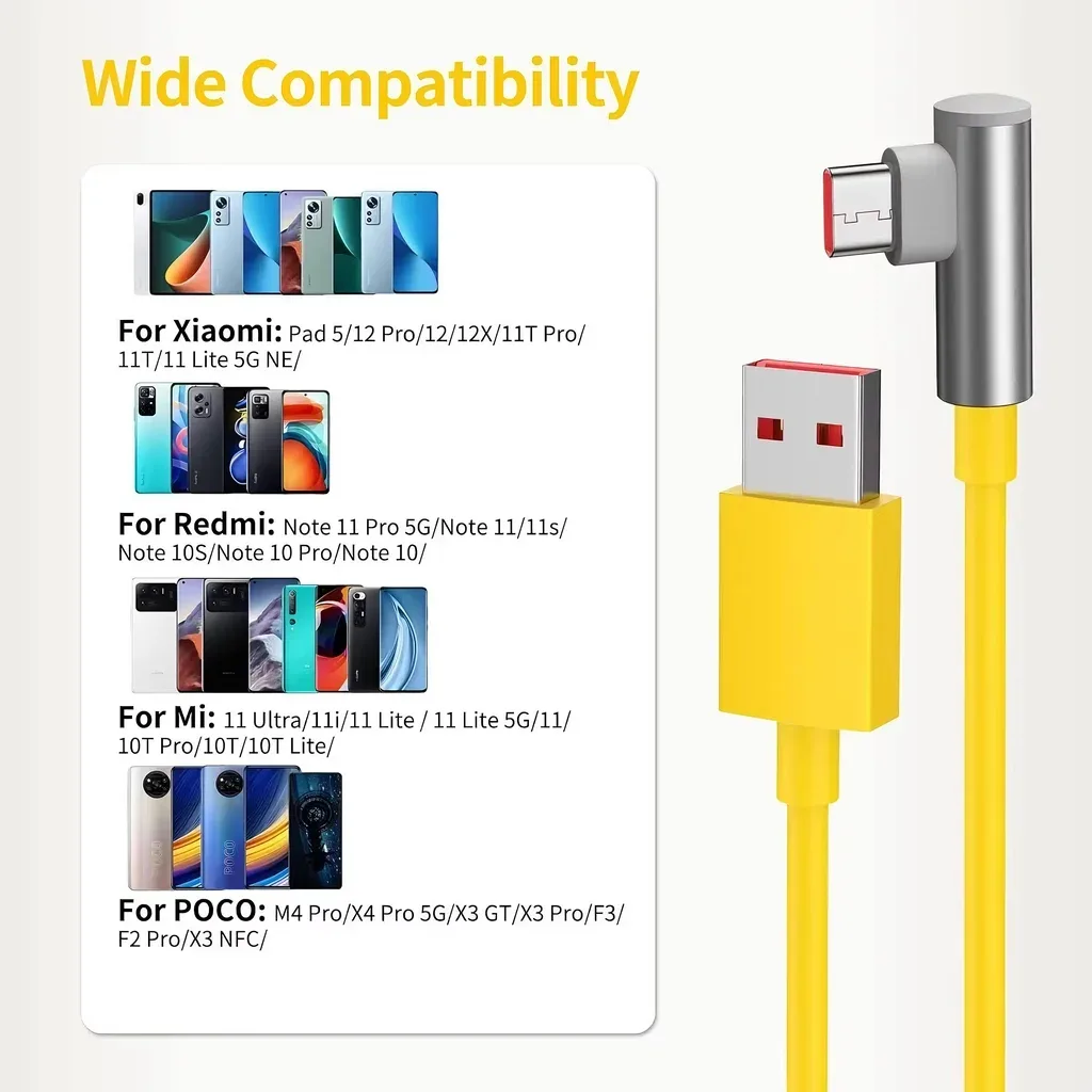 Câble USB-C de Charge Ultra Rapide 120W pour Xiaomi, Redmi et POCO - Image 6