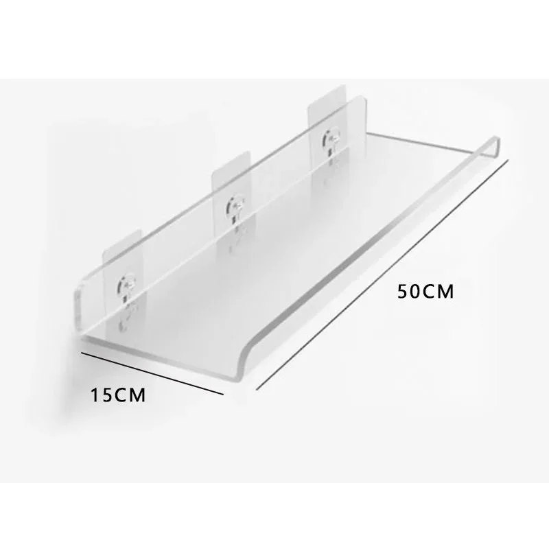 Étagère murale perforée en acrylique transparent pour salle de bain et cuisine slide 7