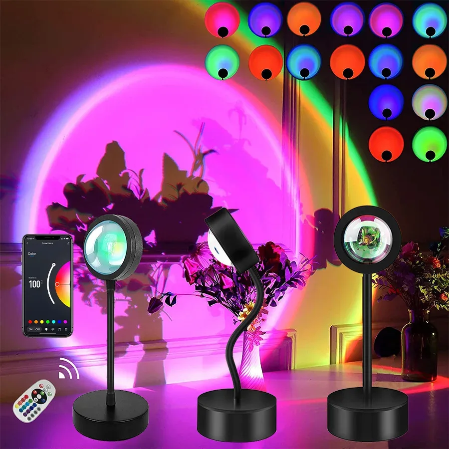 Lampe Projecteur Coucher de Soleil Connectée Tuya - USB 5V